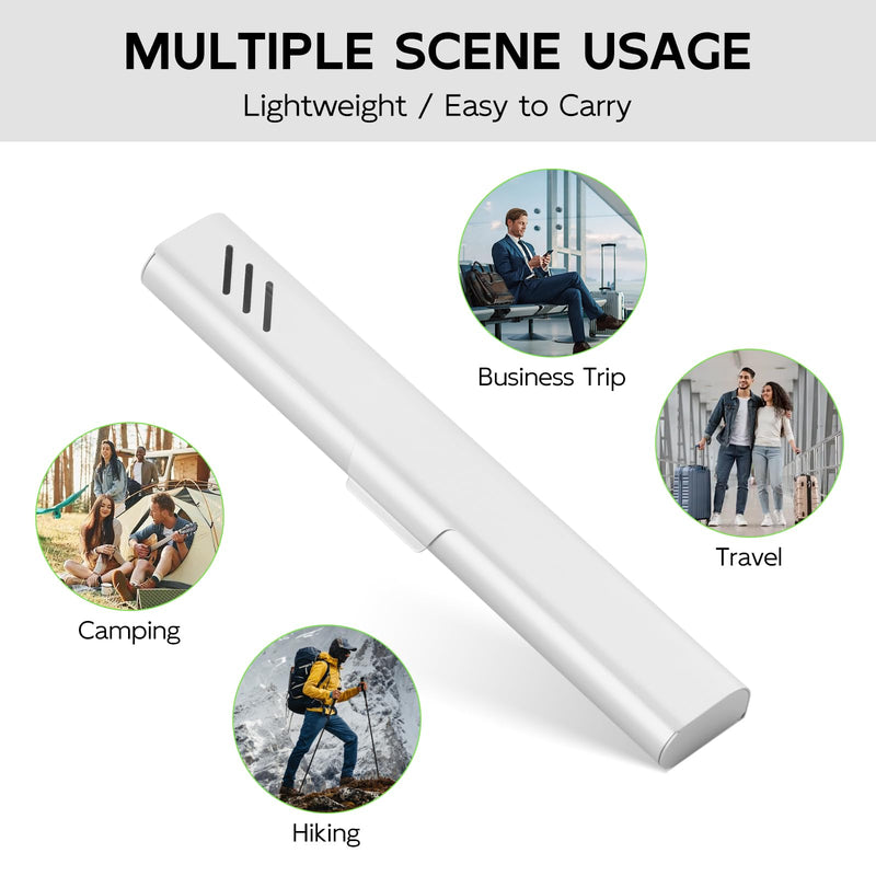 [Australia] - Travel Toothbrush Case, Portable Toothbrush Holder, Durable Aluminum Toothbrush Storage Box, Small Breathable Manual Toothbrush Container for Traveling, School, Camping, Business Trip - Sliver 1 