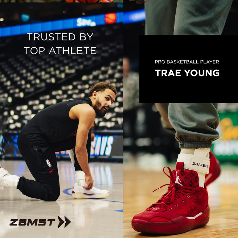 [Australia] - Zamst A2-DX White Ankle Brace for Sports - Breathable Sports Ankle Support for Men and Women with Guard Stabilizers for High-Grade Ankle Sprain - Right, Medium Medium - Right 