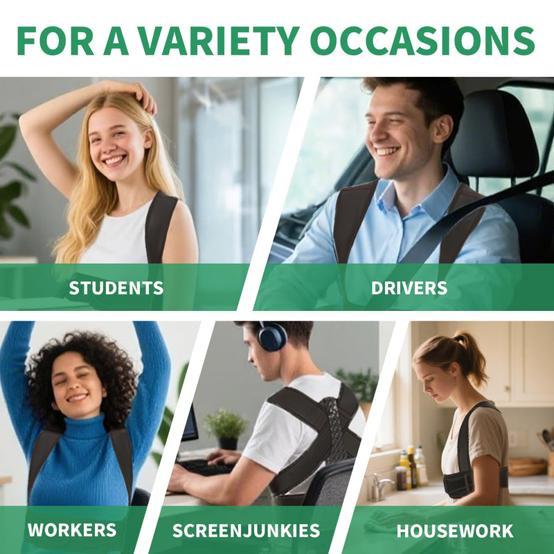 [Australia] - Posture Corrector for Women and Men ‚Äì Upgraded Back Straightener for Effective Lower Back Pain Relief, Back Brace for Hunchback, Scoliosis, and Better Posture Support(X-Large) X-Large black 