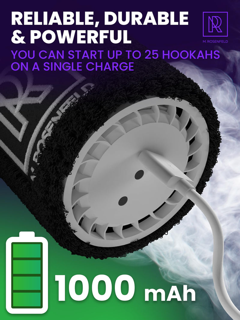 [Australia] - M. ROSENFELD Purple Mini Hookah Pump Hookah Starter with Rechargeable Battery - Electric Hookah Starter Vacuum Kit with Led Light - Mini Portable Charcoal Starter - Shisha Hookah Vacuum Starter Helper Purple Hookah Pump 
