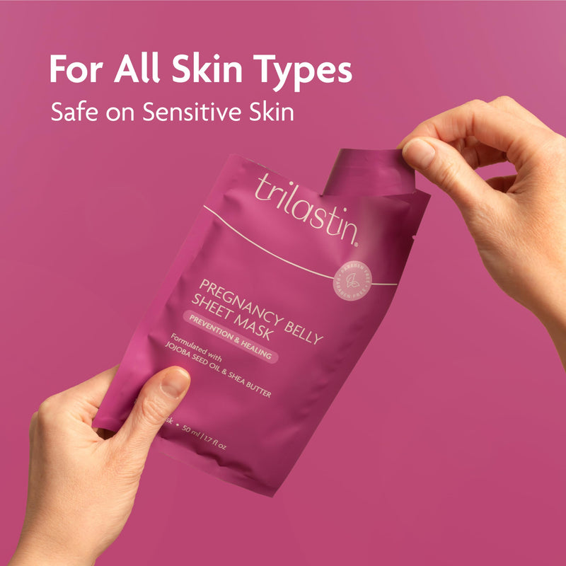 [Australia] - TriLASTIN Belly Masks - Belly Masks for Pregnant Women - Hydrating & Soothing for Itchy Skin - Reduces Stretch Marks - Safe for Sensitive Skin - Paraben & Phthalate-Free - Made in USA - 4 Pack 4 Count (Pack of 1) 