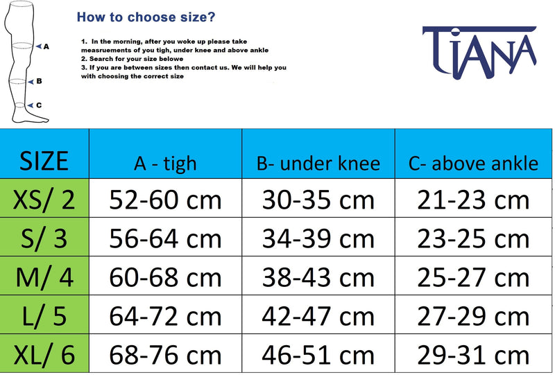 [Australia] - Prophylactic Compression Tights Graduated 13-15mmHg 70 Denier Black Size XS 