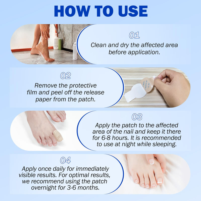 Nail Patches 21Pcs, Toenail & Fingernail Care Patches, 8-Hour Overnight Hydrogel Adhesive Wrap for Dry Brittle or Cracked Nails 1 Count (Pack of 21)
