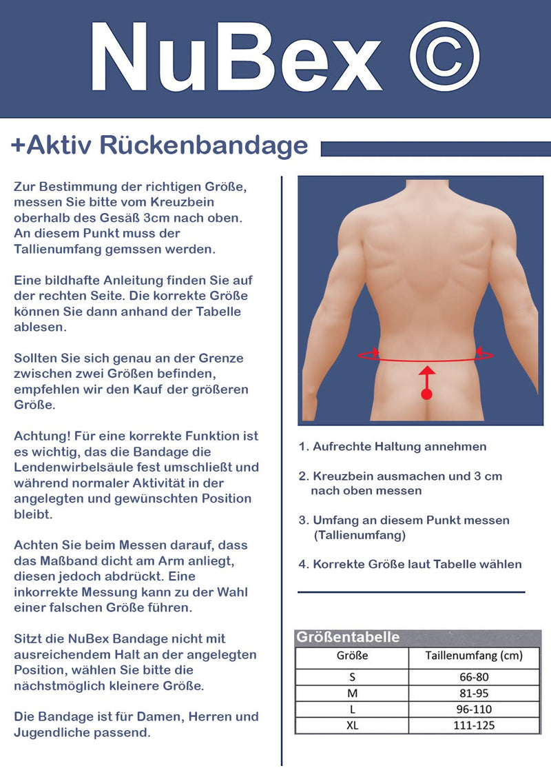 [Australia] - Nutrics | Active back bandage (lumbar bandage) | Ladies and gentlemen | Supportive (L (96-110cm)) L (96-110cm) 