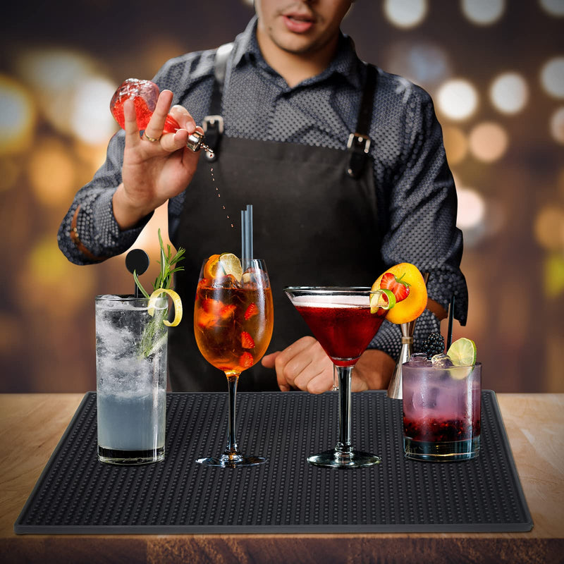 [Australia] - MoyRetty Bar Service Spills Mat, Barber Station Mat, 15.7x11.8 Inches, Professional Hair Stylist Clippers Accessories Supplies Tools, Salon and Barbershop Pads 