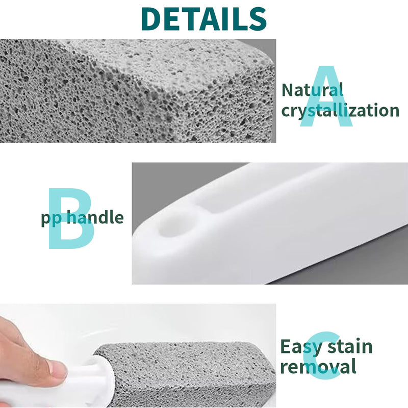 [Australia] - YIUWOD 4 pack pumice stone toilet - pumice stone - pumice stone for ceramics - for taps, clean toilets, sinks, bathtubs, oven glass doors, grills, steel, durable 