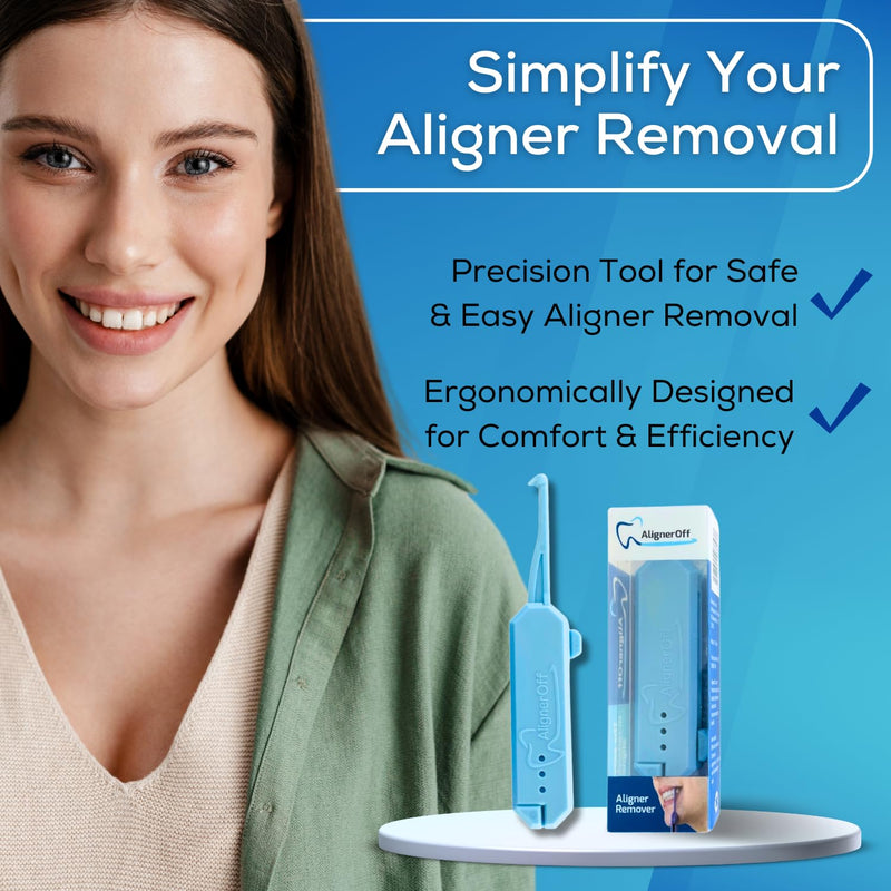 [Australia] - Aligner & Retainer Reusable Remover Tool – Compact, Retractable Tool for Invisalign, Nightguards, Retainers & Veneers – Ergonomic Design for Easy Removal – Ideal for Gifting Blue 