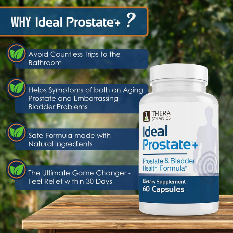[Australia] - Advanced Men's Prostate Support by Ideal Prostate Plus with Saw Palmetto, Lycopene and More for Natural Prostate Relief 1 Bottle (60 Count) 