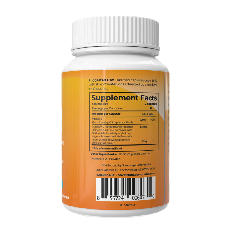 Vital C-LD - Enhanced Liposomal Vitamin C - 530mg Capsules - 120 Count 120 Count (Pack of 1)