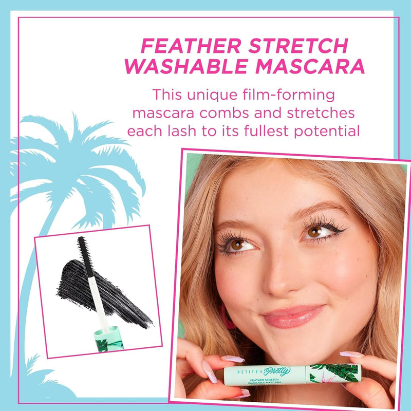 [Australia] - Petite ’N Pretty Dream in Color Makeup Set for Kids, Teens, Tweens - 3-in-1 Eye & Cheek Palette (Blush, Eyeshadow, Highlighter) with Brush, Shine Lip Gloss, Feather Stretch Mascara & Satin Scrunchie 