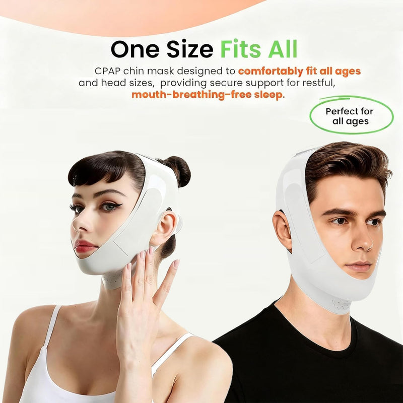 [Australia] - Sleep and Snoring Chin Strap - Anti-Snoring Device for Men and Women, Breathable and Skin-Friendly Anti-Snoring Device with Adjustable Fit 
