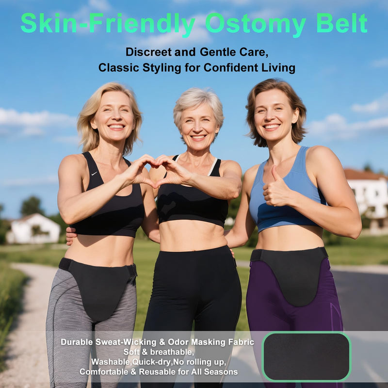 [Australia] - Ostomy Belts for Men and Women Adjustable Stealth Belt for Ostomy Bag Men Women Breathable Ostomy Colostomy Bag covers for Women Colostomy Supplies 