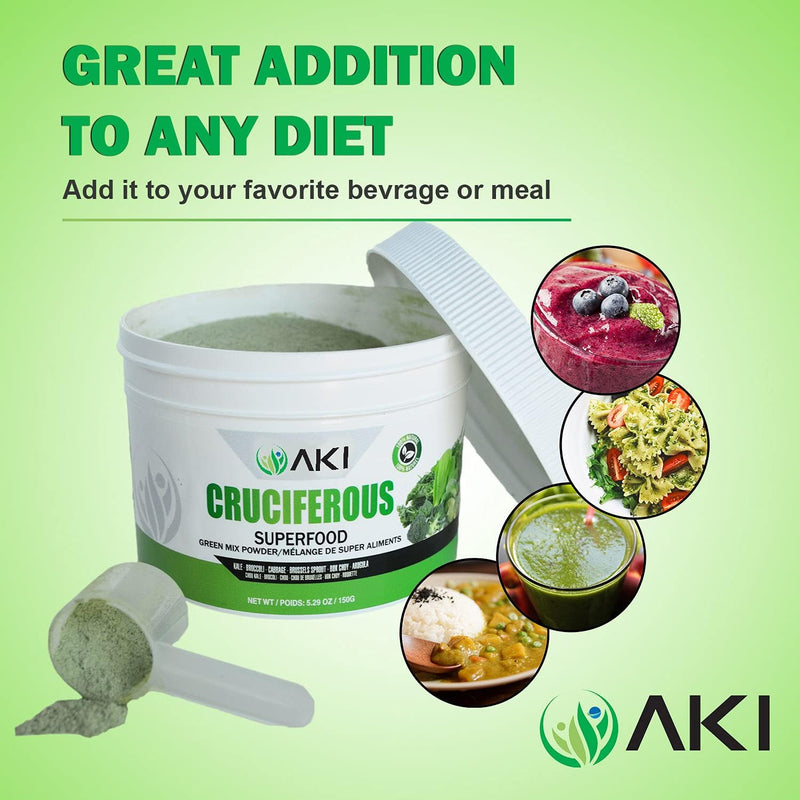 Cruciferous Superfood Powder - Phytonutrients & Nutrient-Dense - 5.3oz/150g 5.3 Ounce (Pack of 1)
