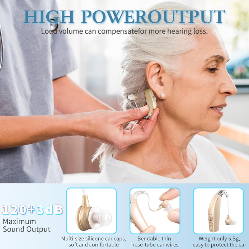 [Australia] - Hearing Aids, Hearing Aids for Seniors with Noise Cancelling and Volume Control, Rechargeable Hearing Aids for Hearing Loss with Charging Case 
