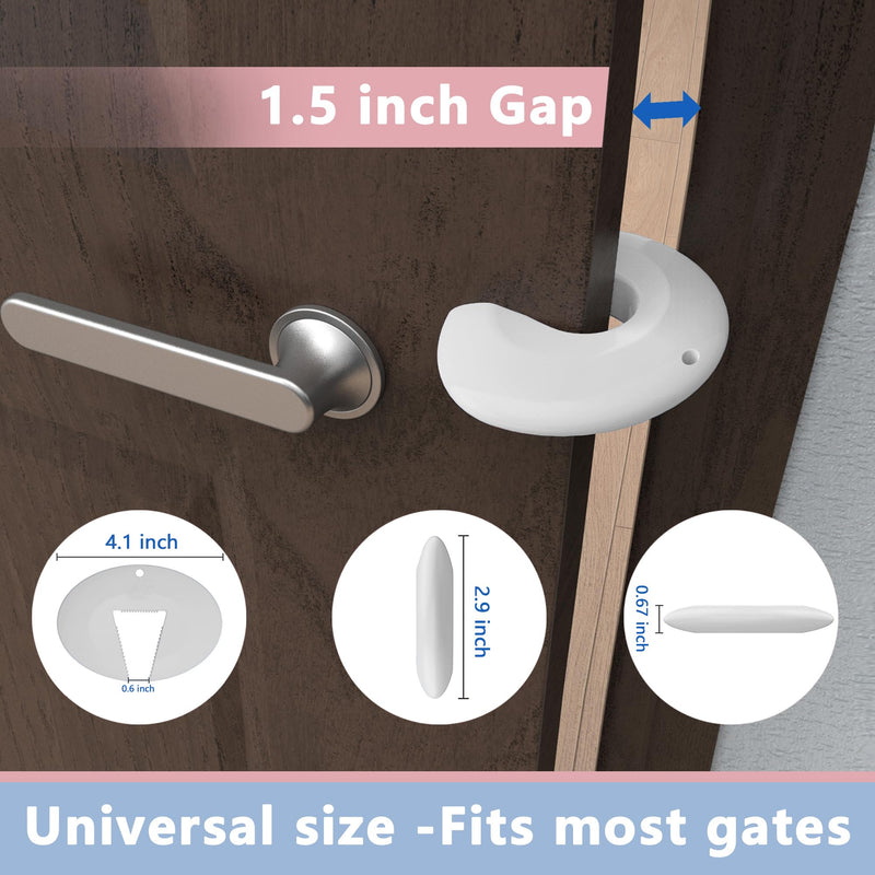 [Australia] - Silicone Door Pinch Guard and Door Slam Stopper, Durable Door Finger Pinch Guard, Prevents Finger Pinch Injuries, Slamming Doors, Door Safety for Kids, 2 Packs White Basic White 2 Packs Basic 