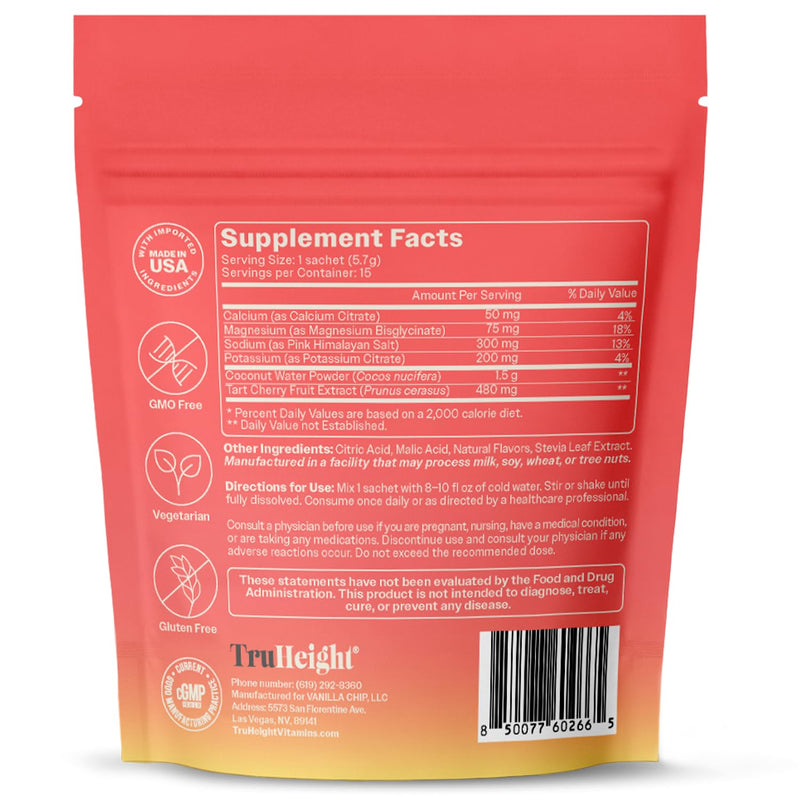 TruHeight Hydration Packets (Pink Lemonade) Kids, Teens & Adults Fast Hydration, Energy & Recovery - Dehydration Relief Electrolytes Powder Packets for Athletes - Sugar Free, Zero Calorie, Non-GMO