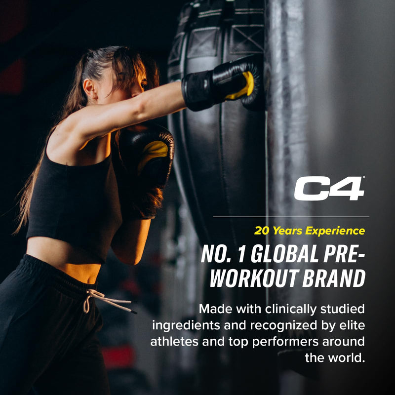 C4 Original Beta Alanine Sports Nutrition Bulk Pre Workout Powder for Men & Women | Best Pre-Workout Energy Drink Supplements | Creatine Monohydrate | Cherry Limeade | 30 Servings