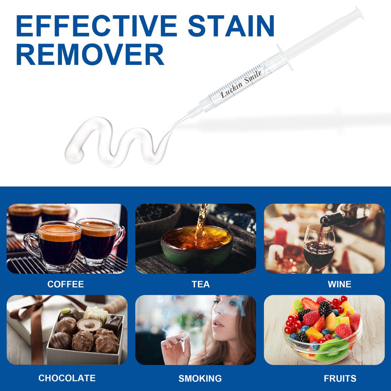 [Australia] - LUCKIN SMILE 10 * 3ML Teeth Whitening Gel Refill, 44% Carbamide Peroxide Suitable for Sensitive Teeth Whitening, 60 Whitening Treatments, Teeth Whiteners Used in Conjunction with Teeth Whitening Kit 44%cp-white 