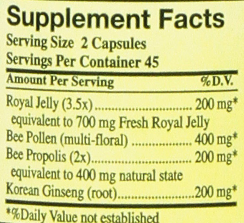 [Australia] - Y.S. Eco Bee Farms, (3 Pack) Royal Jelly, Bee Pollen, Propolis, Plus Korean Ginseng, 90 Capsules 