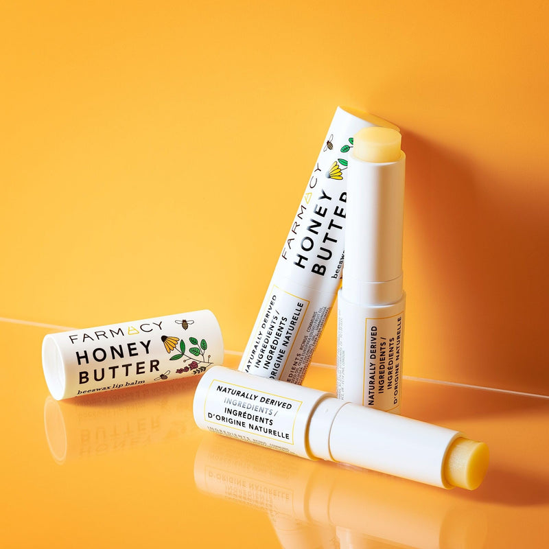 Farmacy Beeswax Lip Balm - Honey Butter Moisturizing Lip Care Enriched with Cupuaçu & Cocoa Butters, Proprietary Honey Blend and Vitamin E to Nourish, Soften & Heal (3.4g) 0.12 Fl Oz (Pack of 1)