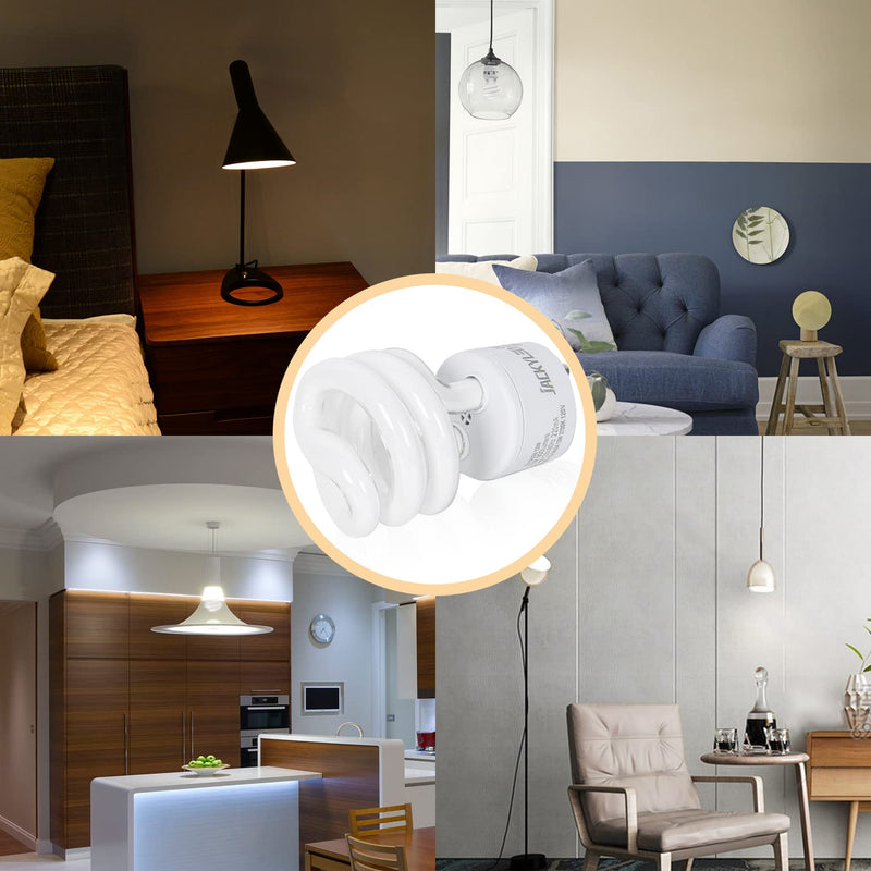 [Australia] - JACKYLED UL-Listed GU24 CFL Light Bulbs, T3 13W 2700K Warm White GU24 Base Compact Flourescent Bulbs, Energy Efficient 900lm Spiral Bulb, 2-Pack 2 Count (Pack of 1) 