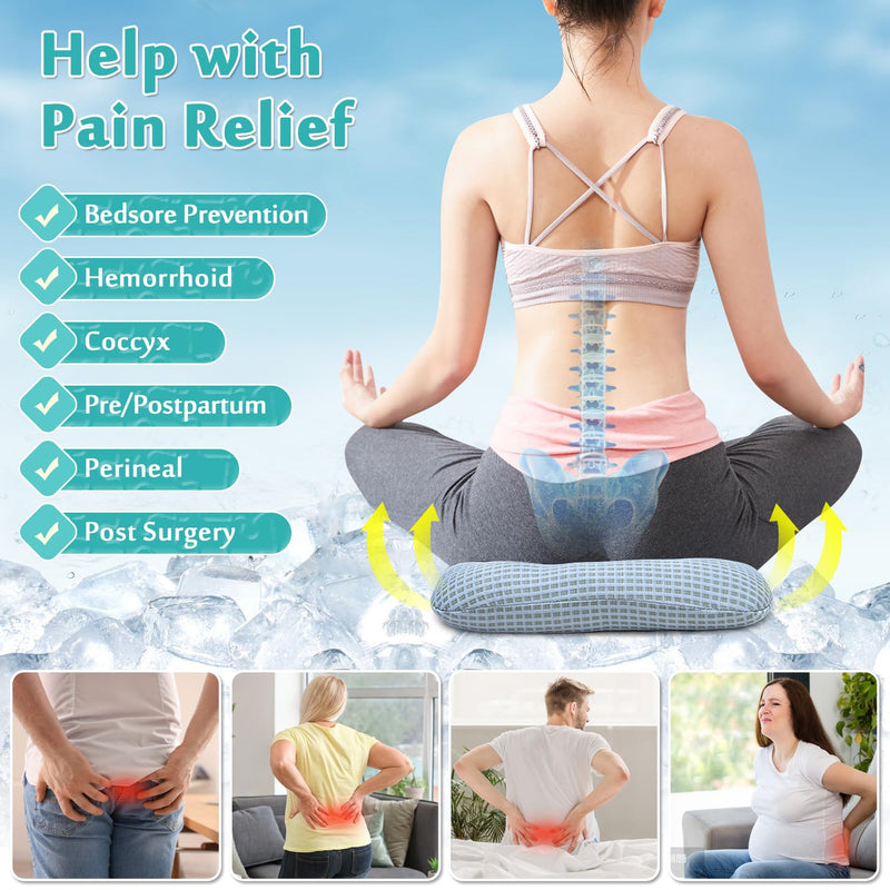 [Australia] - AOSSA Bed Sore Cushions for Butt Positioning Pillow Pressure Ulcer Cushion Medical Pressure Relief Sleeping Pillow After Surgery Positioner Wedge Turning Back Leg Coccyx Support Sitting Seat Cushion 