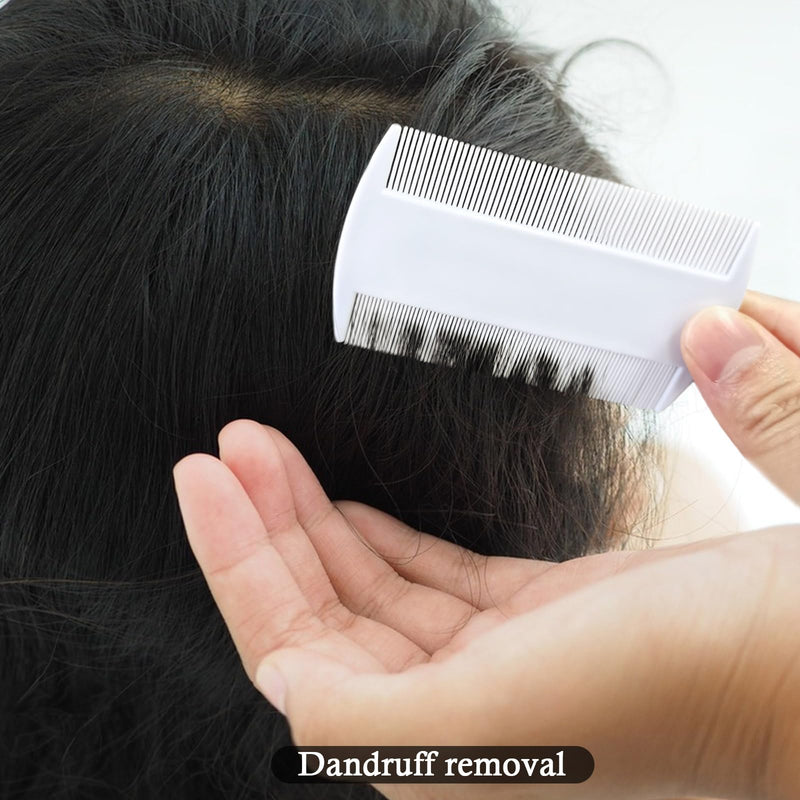 [Australia] - 3pcs Lice Combs Double Sided Nit Combs Remove Head Lice, Nits, Fleas (White) 