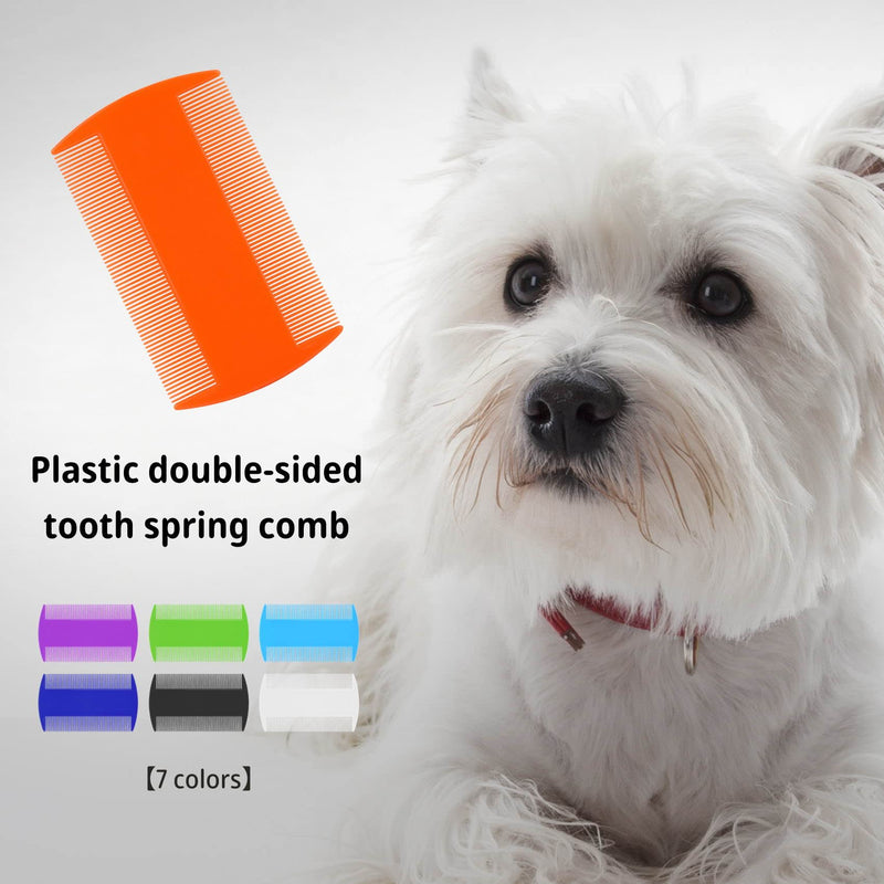 [Australia] - 4 Pcs Lice Combs, Flea Combs, Double Sided Headlice Combs, Headlice Treatment for Dogs, Cats (White) White 