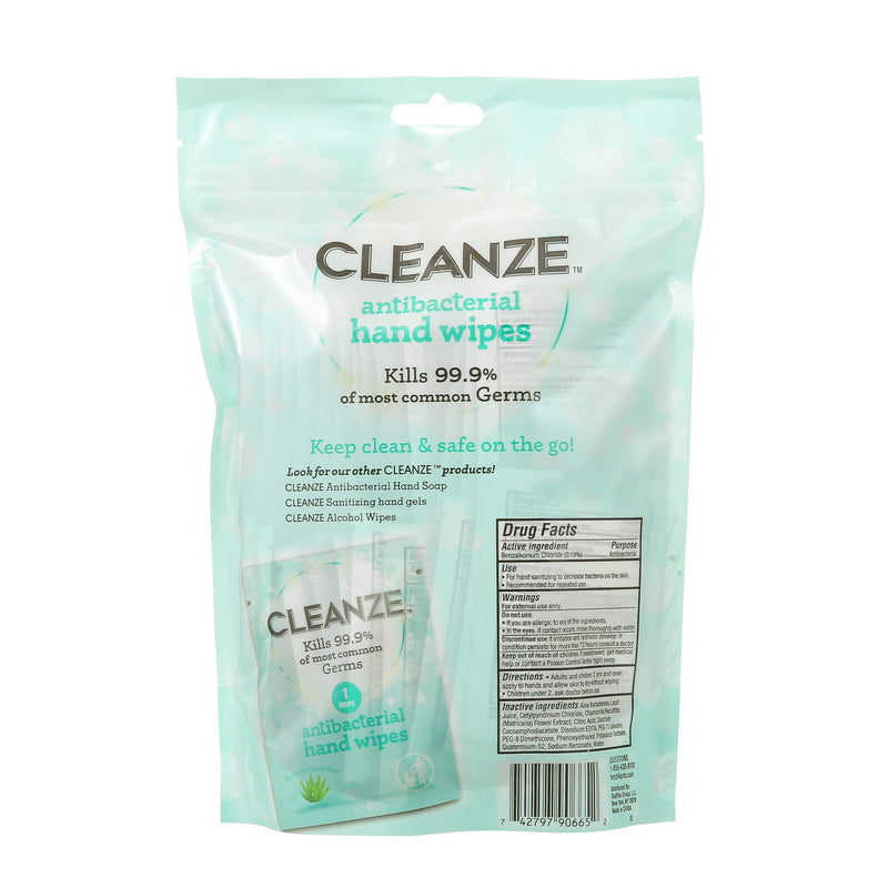 [Australia] - Antibacterial Hand Sanitizing Individual Hand Wipe Packets, 50 Unscented Disinfecting Hand Sanitizer Wipes with Aloe for Travel, Kills 99.9% of Germs 50 Count (Pack of 1) 