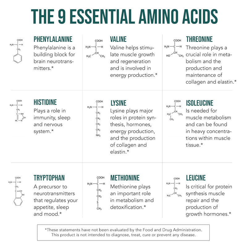 [Australia] - Plant Aminos Organic Essential Amino Acids (EAAs) & BCAA - 100% Plant-Based Raw, Vegan - All 9 Amino Acids with 18 Total Amino Acids (360 Tablets) 