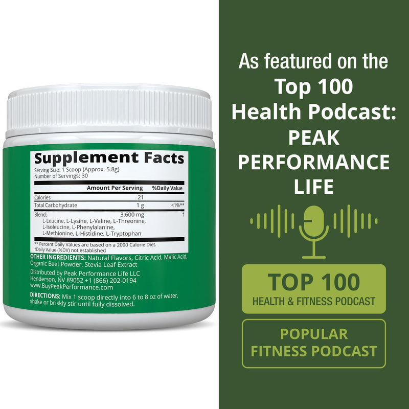 All 9 Essential Amino Acids Powder. Pre + During + Post Workout EAAs + BCAA | For Energy, Muscle Growth, and Recovery. Non-GMO BCAAs and EAA Powders for Men + Women. 3rd Party Tested. Wildberry Flavor