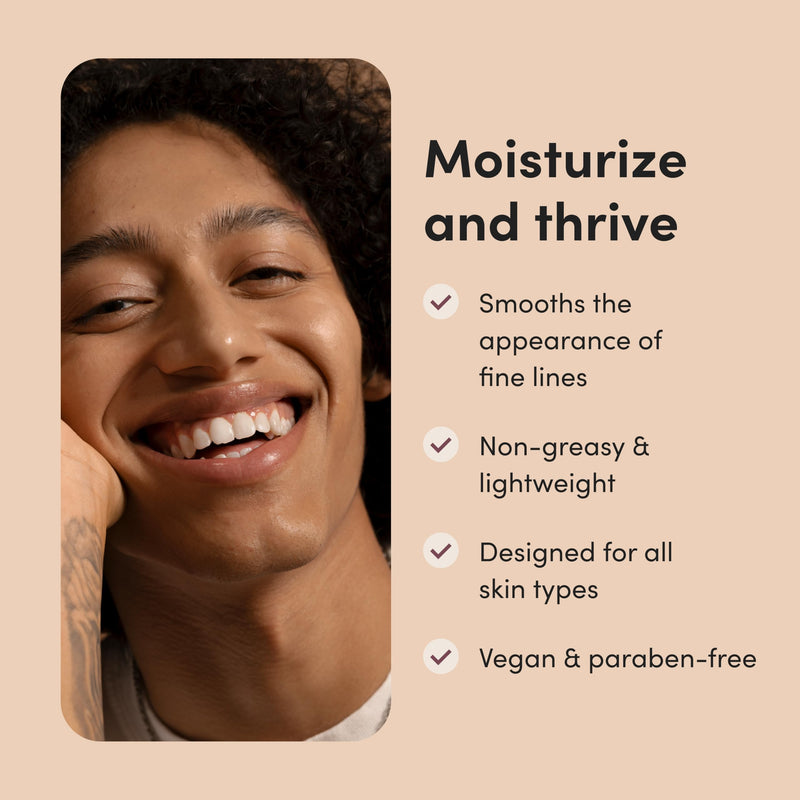 hims Everyday Moisturizer for Men, Hyaluronic Acid, 1 Fl Oz | Lightweight, Hydrating Men's Face Moisturizer with Hyaluronic Acid and Shea Butter, Paraben-Free, Includes Vitamin C Serum