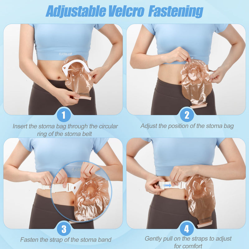 [Australia] - Adjustable Unisex Ostomy Hernia Belt for Colostomy/Ileostomy Medical Stoma Support Belt for Post-Operative Care helps protection ostomy bag(Fits Waist 27.5"-47") 