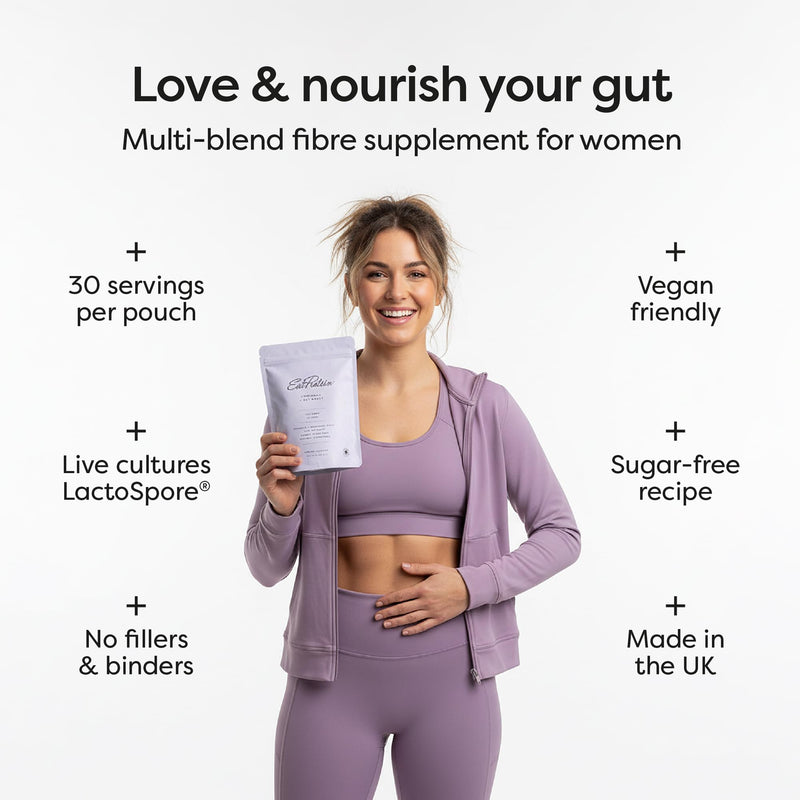 Orange FibreMaxx + Gut Boost | Full Spectrum Fibre with Live Cultures & Digestive Enzymes | 12g Daily Fibre, Supports Gut Microbiome, Digestion & Balance | Vegan | Sugar Free | 30 Servings