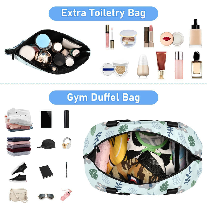SUABO Travel Duffel Bag, Grey Koala Sports Tote Gym Bag for Travel, Shoulder Weekender Overnight Bag for Women Men One Size #15
