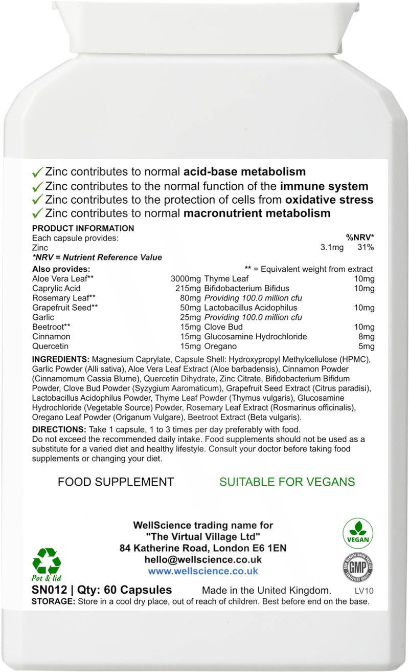 DigestiDetox Balance: Immune Support, Digestive Health, and Metabolism Booster - All-in-One with Caprylic Acid, Probiotics, and Natural Herbs