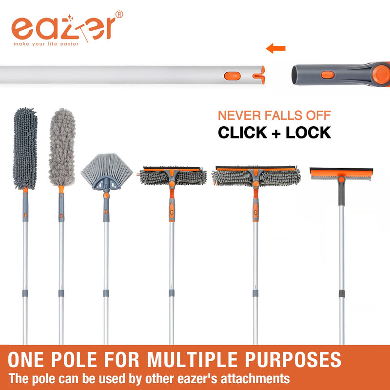 [Australia] - eazer 46'' Professional Window Cleaner Tool, 2-in-1 Rotatable Squeegee for Window Cleaning Kit, Window Washing Equipment Kit with Threaded Extension Pole(20''-46'') for Shower/windshield. Ea1626-ps3 