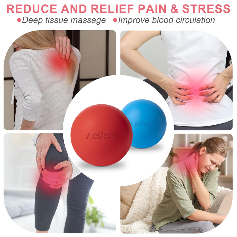 [Australia] - Massage Lacrosse Balls for Myofascial Release,Yoga Deep Tissue Massage,Trigger Point Therapy and Foot Plantar Fasciitis,Muscle Soreness Massager Ball (2Pack,Deep Blue and Purple) Deep Blue /Purple 