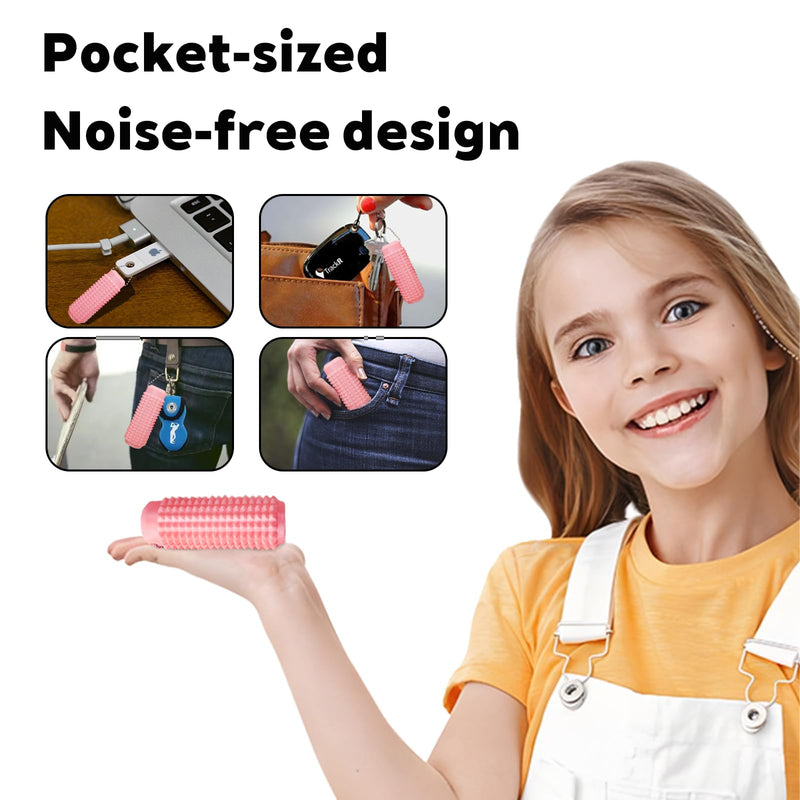 [Australia] - 2 Pack Little Ouchies Pain Relief for Adults, 3D Printed Keychain Sensory for Stress Relief & Focus, Office Workers Gifts for Men (Black & Pink) (2) 2pcs 