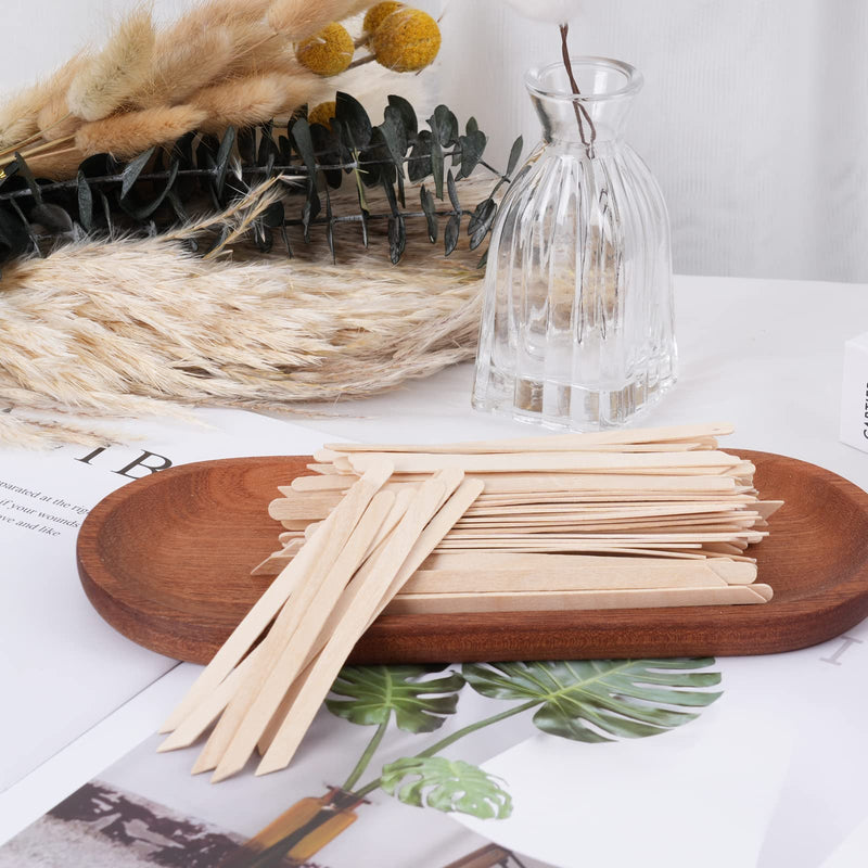[Australia] - 1200Pcs Wooden Wax Sticks Small Wax Spatula Eyebrow Wax Sticks for Hair Removal Eyebrow Lip Nose Brow Wax Applicator Sticks (Slanted Handle) 