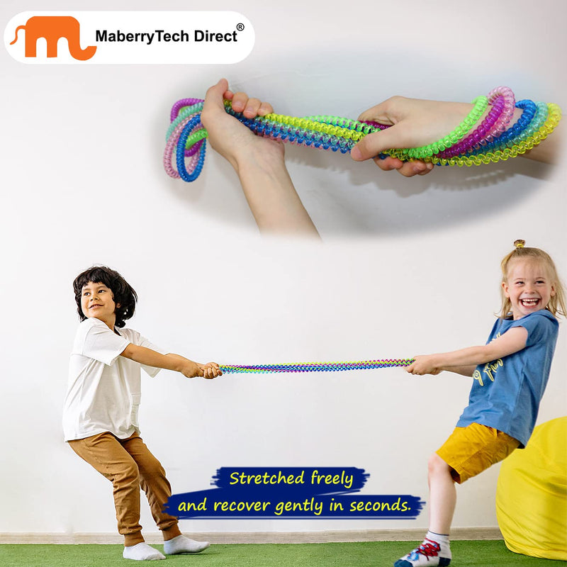 [Australia] - Chew Necklaces for Sensory Kids 12 Pack, Chewy Necklace Sensory Stretchy Coil Bracelet for Boys Girls with Autism Anxiety ADHD, Oral Sensory Chew Toys for Kids Fidgeting Chewing Style B 