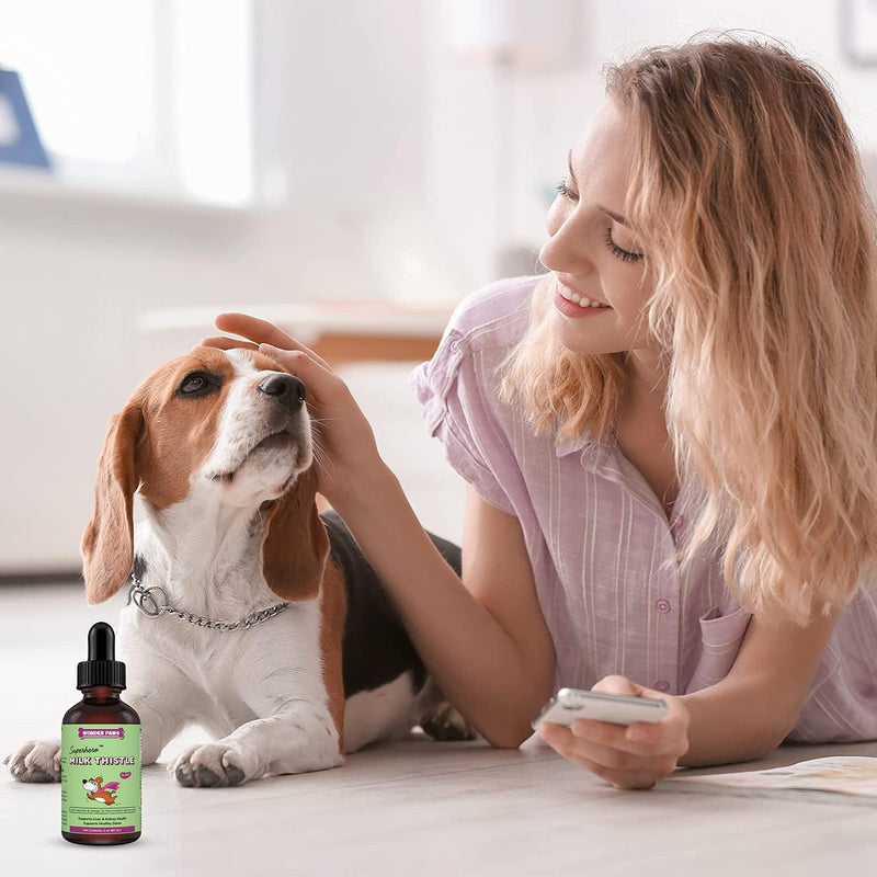 Mushroom Complex Powder Plus Milk Thistle Drops - for Dog Immune Support, Vitality Liver, Detox & Overall Wellness – Mushroom Complex 90 Scoops - Milk Thistle 2 Ounces - PawsPlanet Australia