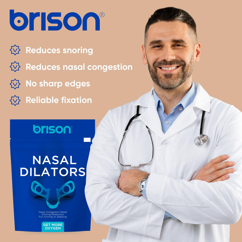 [Australia] - Brison Nasal Dilators - Nose Vents Opener for Better Breathing and Adults for Sleep and Activity Improves Airflow - 2pcs Soft-Hard Soft/Hard Turquoise Blue 