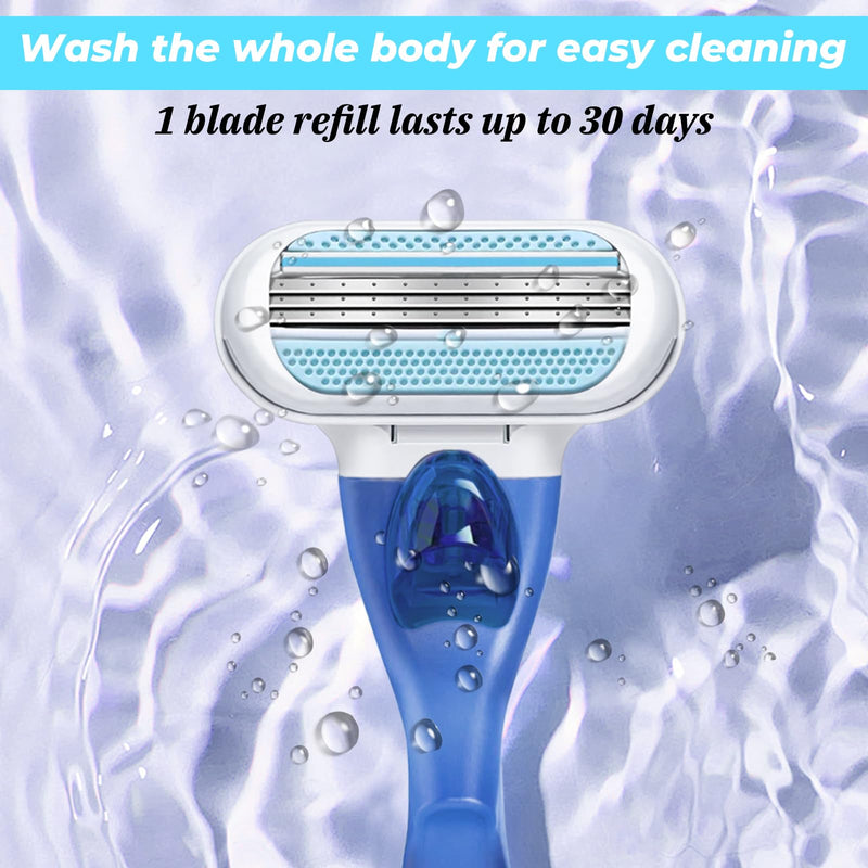 [Australia] - Replacement blades for women's razors, pack of 10, can be used for Venus razor blades for women, 3 blades surrounded by protective cushions that adapt to the body contour, compatible razor blades for women 