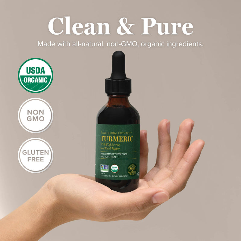 [Australia] - Global Healing Organic Turmeric Curcumin Supplement with Black Pepper Extract Liquid Drops to Support Joint Mobility Relief and Digestive Health Multi Turmeric Supplement- 2 Fl Oz 