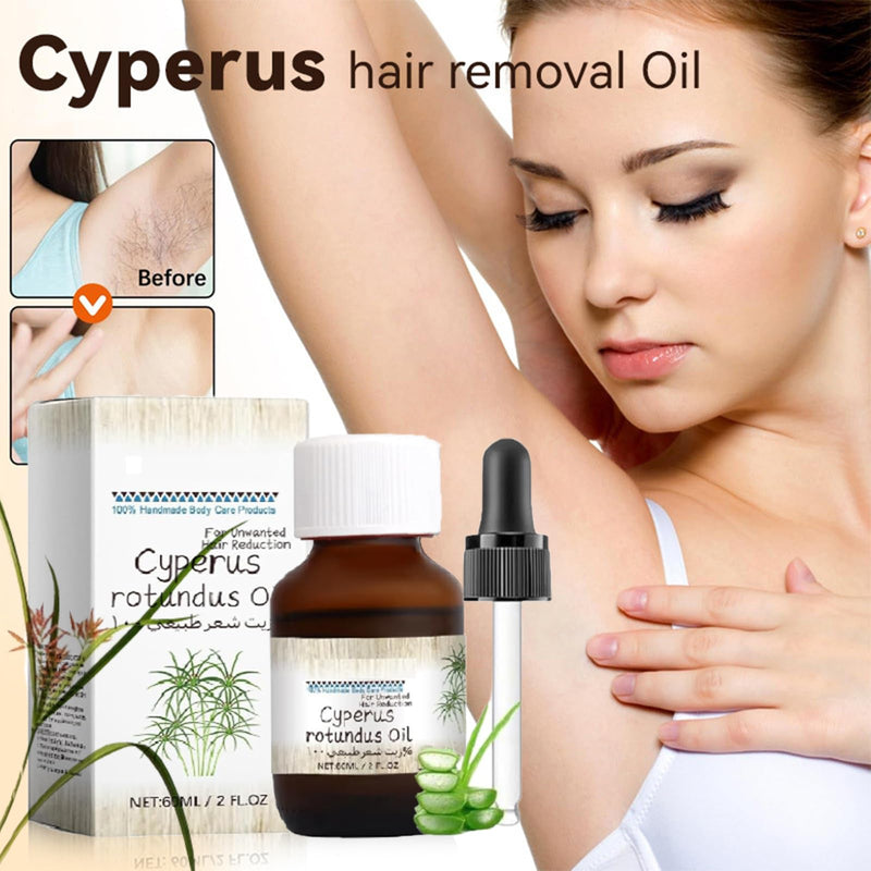 [Australia] - Cyperus rotundus oil,Pure Cyperus Oil Silky Hair Remover,Cyperus essential oils for hair removal,Mature Cyperus rotundus oil for reducing body hair growth 