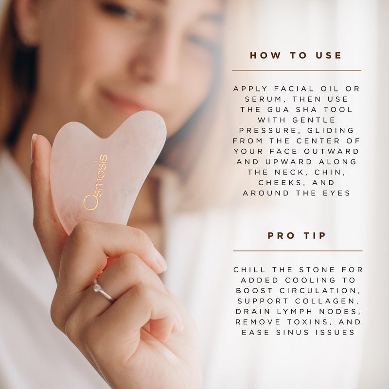 Osmosis Skincare Osmosis Rose Quartz Roller + Gua Sha, 1 ct.