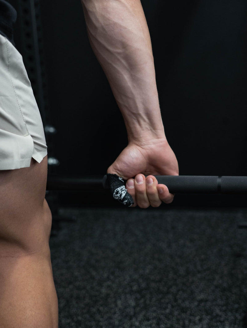 [Australia] - Gymreapers Hook Grip Weightlifting Tape (3 Pack) Premium Adhesive Thumb Skull Tape for Finger Protection, Powerlifting, Exercise & Cross Training - Athletic Sweat Proof Tape Black 