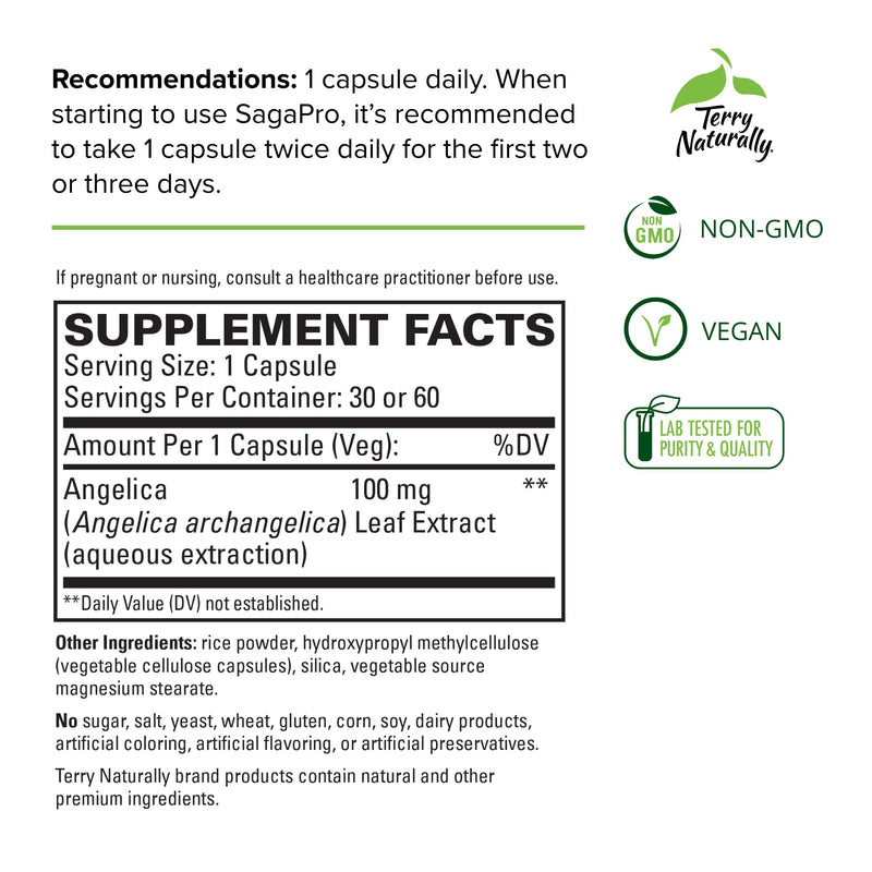 [Australia] - Terry Naturally SagaPro Bladder Health - 60 Capsules - Supports Bladder Strength & Function for Men & Women - Non-GMO, Vegan, Gluten Free - 60 Servings 60 Count (Pack of 1) 