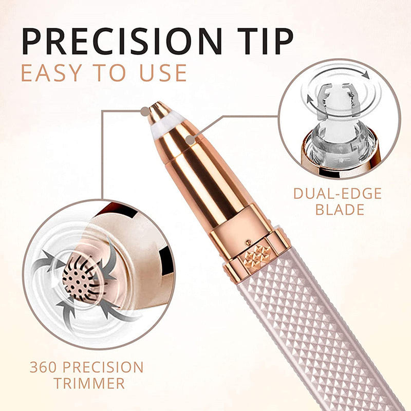 [Australia] - Hair Removal for Women, 2 In1 Eyebrow Epilator Eyebrow Trimmer Body Hair Groomers Electric Hair Remover for Eye Brows Hair Removal Lip Hair Shaver Hair Removal Device 